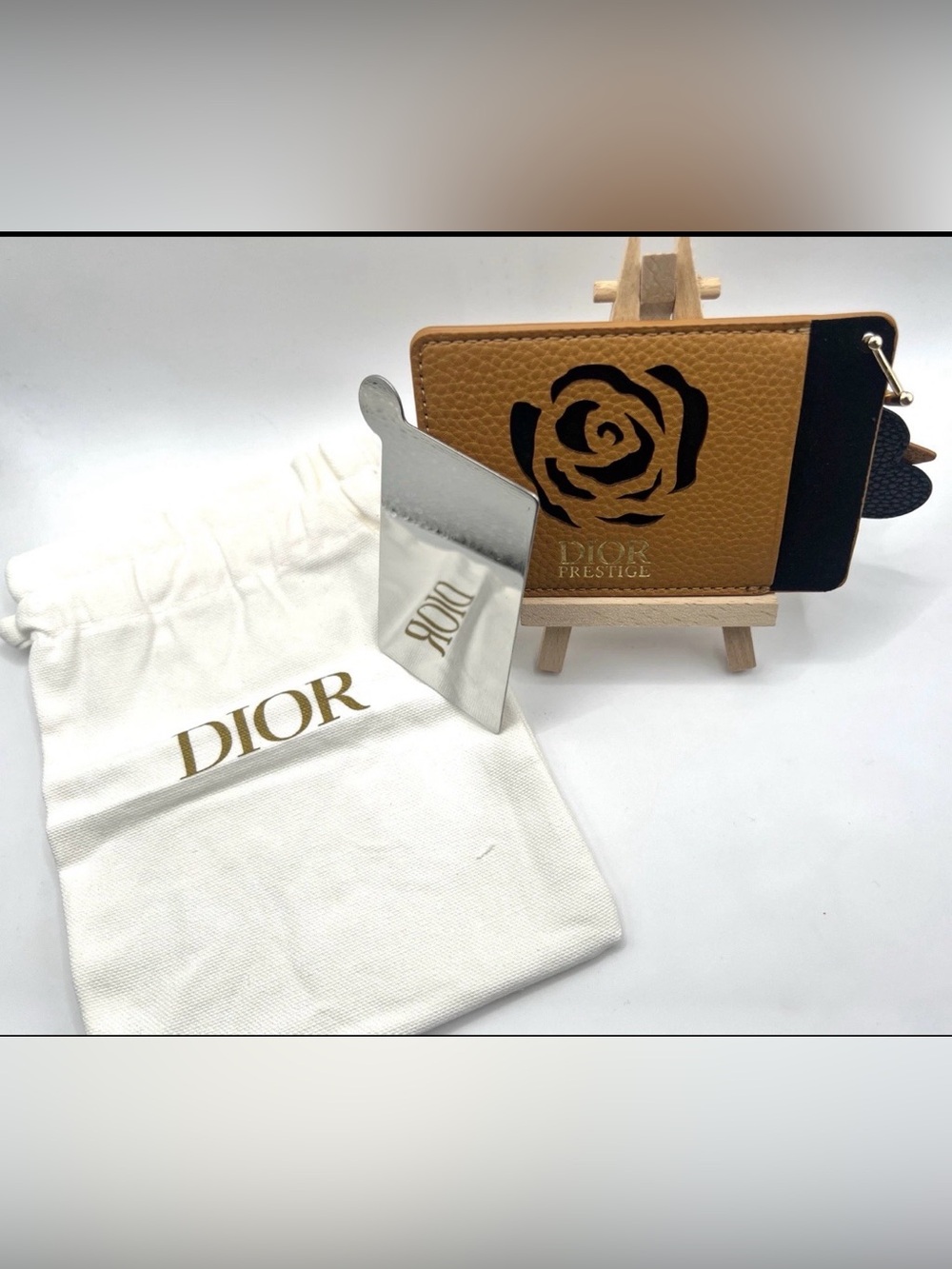 Dior๐ผ Prestige* Card Holder / Mini Wallet Set โ With Mirror & 2pcs Charms